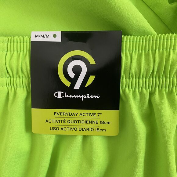 Champion Men’s Athletic Shorts Medium Neon Green Running Gym NWT - Picture 8 of 9